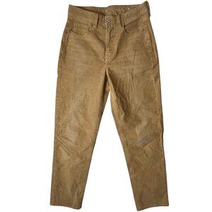 American Eagle Women's 4‎ Stretch Corduroy Mom Straight Pant Cotton Khaki Tan